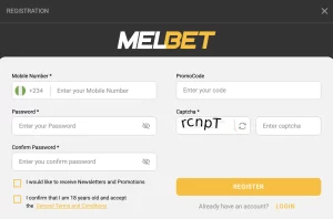 Melbet Registration